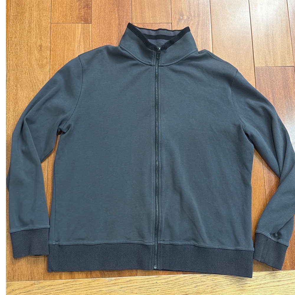 Robert Graham Mens Gray Full Zip Track Jacket Sweatshirt Size‎ XL